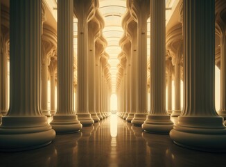 marble columns of academy of athens Created with Generative AI technology.