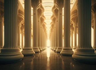 Foto op Plexiglas marble columns of academy of athens Created with Generative AI technology. © lililia