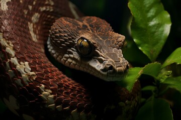 Snake captured shot in nature