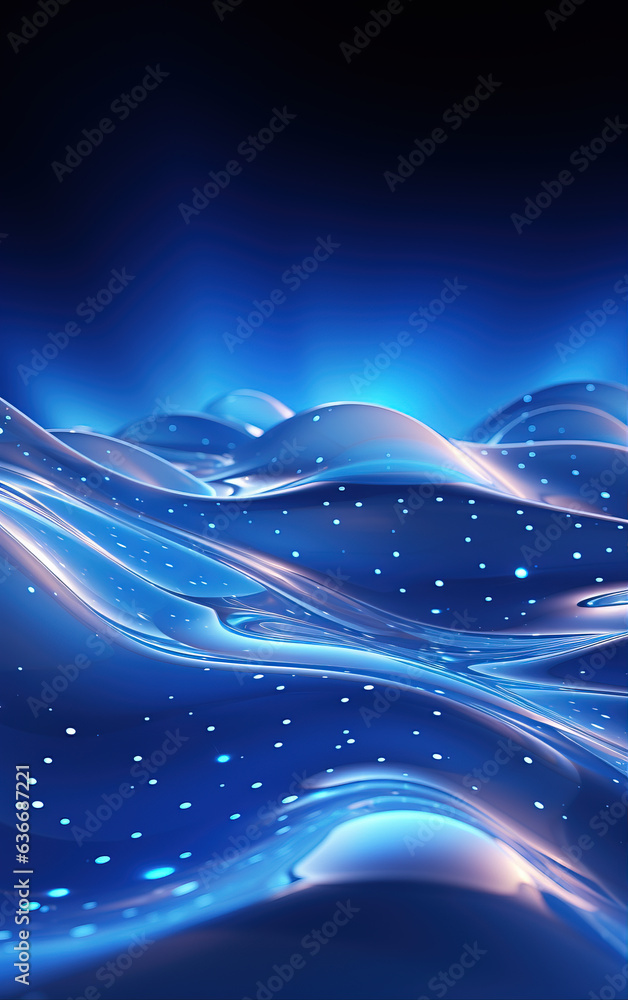 Poster colored curve abstract background,created with generative ai tecnology.
