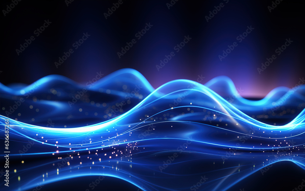 Poster colored curve abstract background,created with generative ai tecnology.