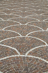 Old cobblestone with beautiful pattern.
