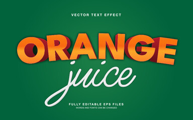 Vector Editable Text Effect in Orange Juice Style