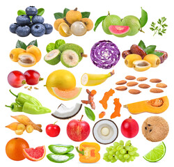 blueberry; longan; date palm; breadfruit; grape; guava; cabbage; melon; banana; turmeric; butternut; almond; coconut; Kaempferia; apple; cherry; parsley; orange; aloe; vera; pepper on transparent png