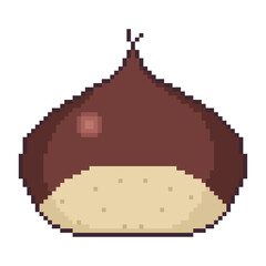 pixel illustration of a chestnut