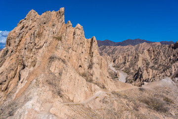 Fototapeta premium QUEBRADA DE LAS FLECHAS, ROUTE 40, SECTION CAFAYATE - CACHI. ROUTE 40, NORTH ARGENTINE.