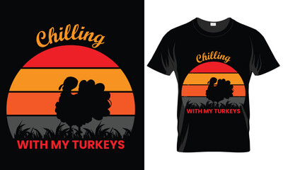thanksgiving, happy thanksgiving, Fall Thanksgiving Day Special T-shirt Design, Holidays, orange, Festival, Day Special T-shirt Design