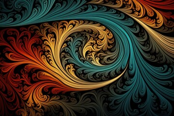 fractal abstract background with swirls