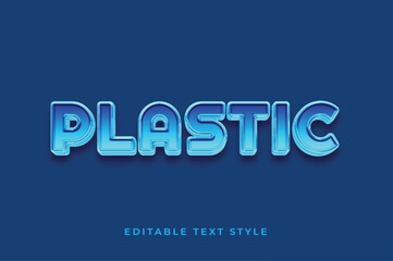 Plastic editable 3d text effect