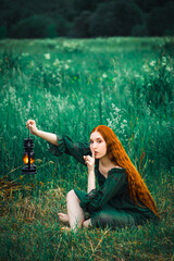 Alone fairy tale girl