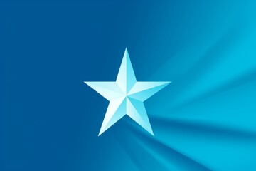 Obraz premium a simple white star against a vibrant blue background