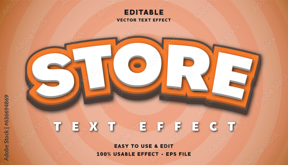 Poster store editable text effect with modern and simple style