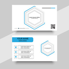 Business card template corporate brand identity design.
