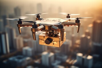 A drone cargo delivery system emerges as a symbol of precision, promising swift and secure transportation of packages through the aerial routes.