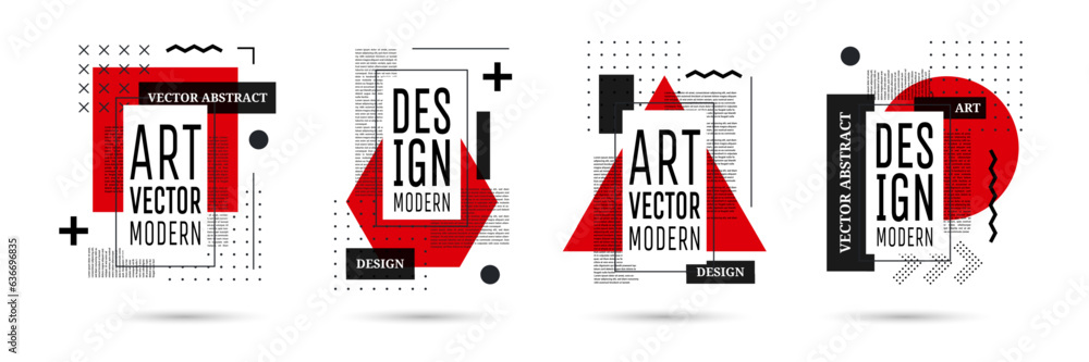 Poster abstract banners. graphic design elements. modern poster frames. layout with geometric shapes or dot