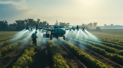 Experience the harmonious blend of technology and nature as generative AI lends its capabilities to create drone systems that water fields with unparalleled efficiency.