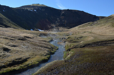 Steam Rising from a Hot Spring Stream
