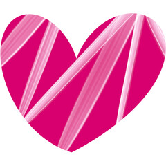 Abstract heart.Pastel heart.Pink heart.Striped heart illustration.Heart symbol.Cute icon. logo illustration.Valentine's day illustration.Simple heart design. 