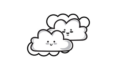 simple cute cloud icon logo
