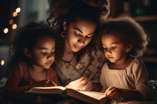 Mother And Child Reading A Book