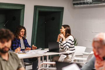 Casual businesspeople at the office