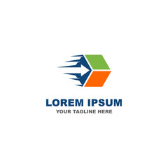 Box Logistics Logo and Icon. Vector Illustration. suitable for your design need, logo, illustration, animation, etc.
