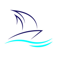 boat icon illustration vector