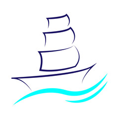 boat icon illustration vector