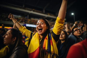 Ecuadorian football fans celebrating a victory 