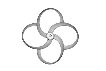 3D illustration of toroidal drone propeller isolated on white background © Ildar