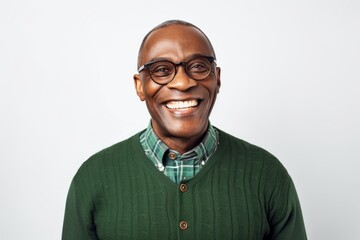 Fototapeta premium Portrait of a happy african american man wearing eyeglasses
