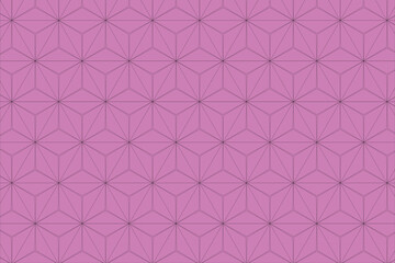 seamless pattern with colorful hexagonal, hexagonal pattern background design, 3d rendering shape with pink color