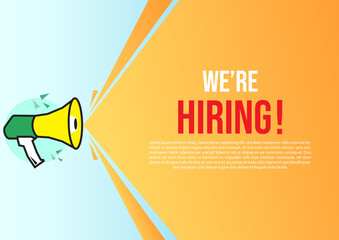 Simple Flat Speaker Toa Megaphone for job vacancy background