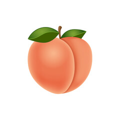 Expressive Peach Emoji: Modern and Simple Vector Illustration Perfectly Suited for Web Design, Social Media, and Mobile Applications. Graphic for Adding Playful Emotion and Interaction to Digital Plat