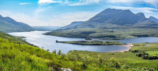 Views of Sgor Tuath peak  from Stac Pollaidh, Scotland