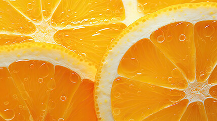 Backlit image of translucent citrus fruit slices