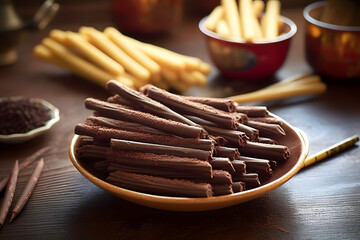 pocky, japanese biscuit sticks coated in chocolate