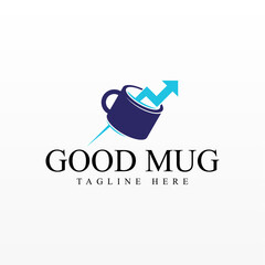 Mug logo design template. Drink logo concept. Cup logo template