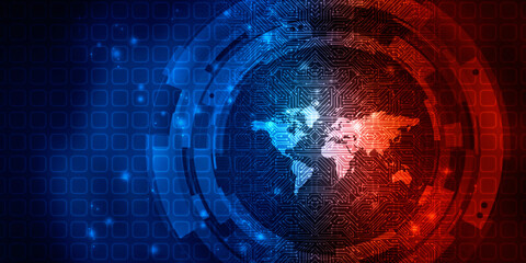 2d illustration world map abstract background