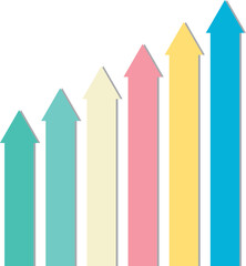 Pastel colored abstract growth chart for Youth area business growth strategy Idea