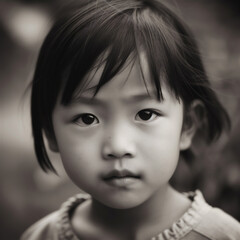 portrait of a cute Asian girl with