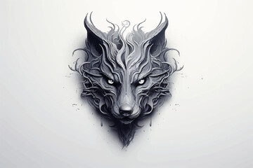 Art & Illustration,amazing combination of wolf with logo,Generate Aİ