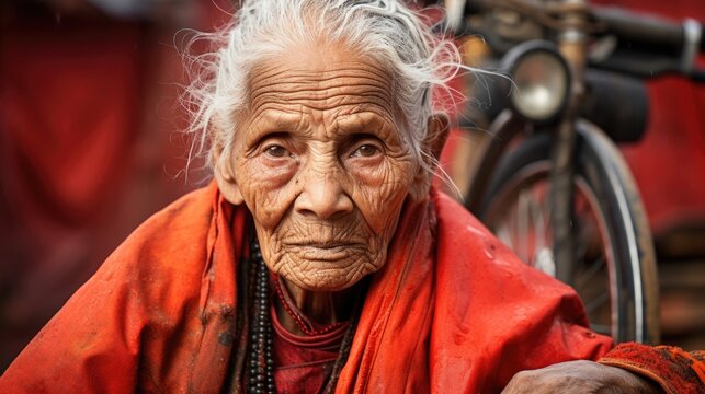 old  asian woman.