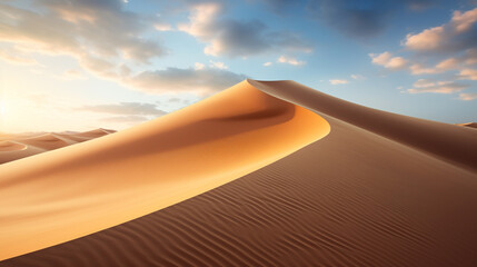 desert sand dunes. Generative Ai.  - obrazy, fototapety, plakaty