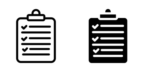 Document icon. Checklist sign for mobile concept and web design. vector illustration