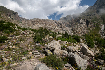 Beautiful mountain photo with rocks and stones - 636720697