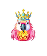 Pink Parrot Majesty Crown