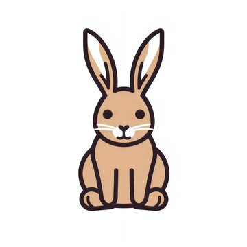 Rabbit illustration isolated on white background