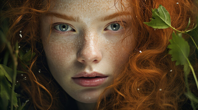 Young girl with beautiful face