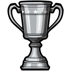 Fototapeta na wymiar silver trophy cup